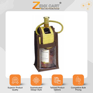 Bolsas de Vino de Yute Ligeras y Ecológicas, Ideales para Regalos Empresariales, Disponibles con Opción de Diseño de Logotipo Personalizado - Product Image 2