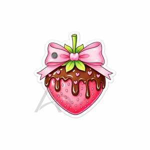 Strawberry Bow Lash Tile Acrylic Sustainable <b>Chocolate</b> Covered Strawberry Eyelash Extension Holder Board - Product Image 1
