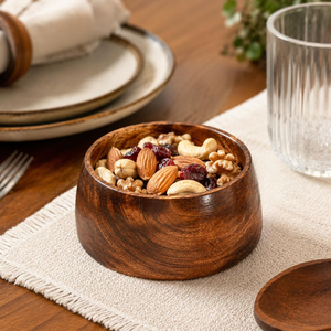 Tazón de Madera para Servir Ensaladas, Estilo Moderno, Hecho a Mano, Ecológico, Venta al por Mayor |   Cocina Sostenible FAIZA a Precio de Fábrica Económico - Product Image 1