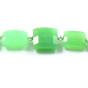 Chrysoprase naturelle de qualité supérieure à facettes en forme de rectangle brin de perles de pierres précieuses vertes pour la fabrication de bijoux de la meilleure qualité - Product Image 3
