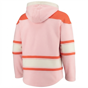 Jersey de Hockey sobre Hielo Rosa Claro Personalizable, Transpirable, Antibacteriano, Manga Larga, Corte Holgado, Sudadera con Capucha Térmica de Invierno, 100% - Product Image 2