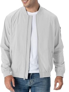 New Design Turn-down Collar Front Side Pockets Thin Winter Bomber <b>Jacket</b> Plain <b>Blank</b> Men's Lightweight Bomber <b>Jackets</b> <b>Wholesale</b> - Product Image 3
