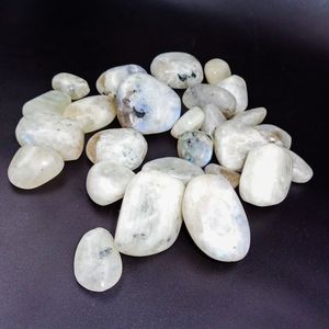 Chakralume Pierre de Lune Arc-en-ciel Naturelle Sculptée Pierres Roulées Éclat Bleu Cristal de Guérison Religieux Reiki Méditation Feng Shui - Product Image 5