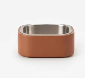 Moderno Comedero Cuadrado para Mascotas con Recubrimiento en Polvo, Terracota Sólida, Acero Inoxidable, Plato para Perros y Gatos, Base de Goma Antideslizante, Venta al por Mayor - Product Image 3