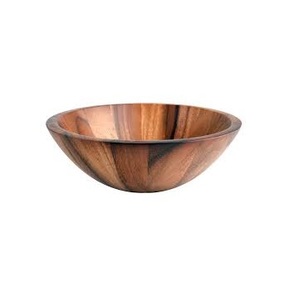 Tazón para Ensalada de Madera de Mango Ecológico con Incrustaciones de Esmalte y Patrón Cruzado, Tazones Decorativos de Madera para Frutas y Bocadillos - Product Image 3
