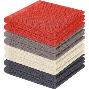 Set di 8 Strofinacci da Cucina Ultra Morbidi in 100% Cotone a Nido d'Ape, Asciugatura Rapida, 30x30 cm, Multicolore - Product Image 1