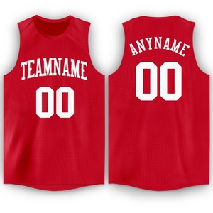 Camiseta de Baloncesto Personalizada para Adultos Unisex con Diseño de Chimpancés Rojos y Blancos, Nombre y Número del Equipo Bordados, Transpirable - Product Image 2