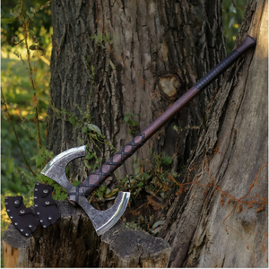 Hache viking à double lame sur mesure OEM, robuste, pour le camping, la survie en milieu sauvage, l'arme de cosplay médiévale, 4Cr13 - Product Image 5