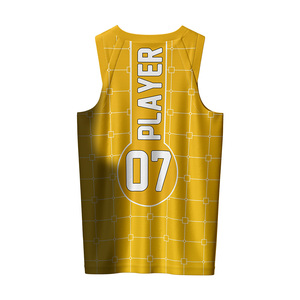 Uniformes de basketball personnalisés imprimés sur le devant, col rond, 100% polyester, maille respirante, évacuation de l'humidité, séchage rapide, shorts à taille élastique - Product Image 3