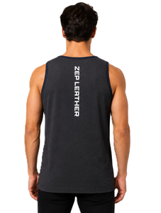 Débardeur décontracté pour homme, col rond, 100 % coton teint, respirant, idéal pour la gym et l'été - Product Image 2