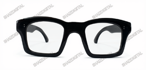 Montures de lunettes carrées en acétate noir, montures complètes, lunettes optiques unisexes, style rétro pour un usage quotidien - Product Image 1