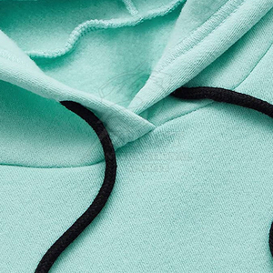 Sudadera con capucha de bloques de color para mujer, con bolsillos y cordón, estilo casual urbano, 240 gramos, frente 100% anti-bolitas - Product Image 5