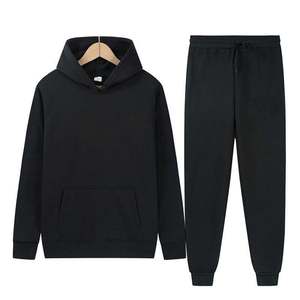 Custom Fashion Men Hooded Two Piece Tracksuit 100% Cotton Breathable Casual Athletic Wear Winter <b>Jogging</b> <b>Suit</b> High Quality - Product Image 3