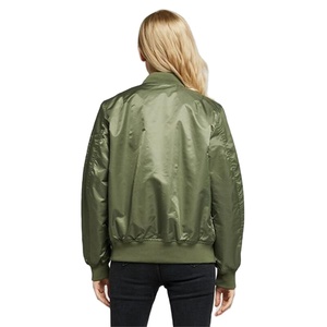 Blousons aviateur personnalisés de haute qualité pour filles avec fermeture à glissière Logo avant Design respirant Techniques imprimées colorées - Product Image 6