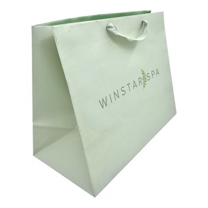 Bolsa de compras reciclable reutilizable ecológica de alta gama hecha a mano de Vietnam, papel de aluminio recubierto, acabado brillante, materiales reciclados, bolsa de papel - Product Image 5