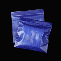 Venta al por mayor Frosted Load Calcetines Gafas Ropa Cremallera Bolsas Azul Biodegradable PLA Cremallera Bloqueo Bolsas de embalaje