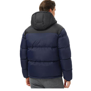 Manteau en duvet à capuche pour homme, noir, écologique, 100% duvet, coupe classique, fermeture éclair, poches, style décontracté, 300g+, matière polyester - Product Image 5