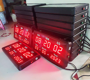 NTP Server Network Time Synchronization System for Industrial & Facility | 14-Digit <b>LED</b> Master <b>Clock</b> System OEM Available - Product Image 4