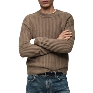 Best Quality Men Winter Knitted Sweater 100% Cotton <b>Wool</b> Blend Breathable Front Logo Soft Factory Direct Price Customized Colors - Product Image 2