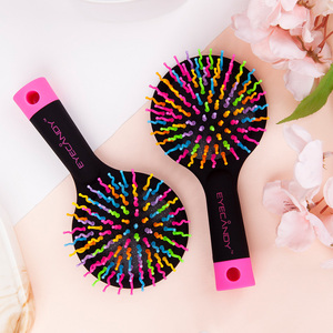 [JWORKS EXT] EYECANDY RAINBOW VOLUME S MEDIUM HAIRBRUSH Rainbow Volume Detangle Comb Scalp Massage <b>Mirror</b> - Product Image 1