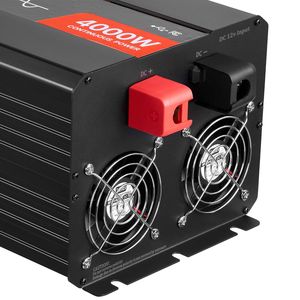Inverter di Potenza a Onda Sinusoidale Pura 12V DC 120V AC 4000W, Caricabatterie Solare per Auto, Convertitore con Display LCD e Telecomando, Potenza Nominale 1000W 24V - Product Image 3