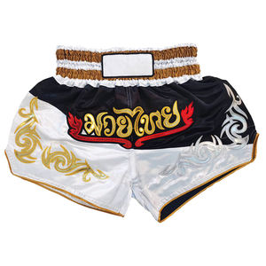 ผู้ผลิตกางเกงมวยไทย OEM กางเกงมวยไทยผ้าซาตินเอวสูง กางเกงมวยไทยเอวสูงขายส่งจำนวนมาก - Product Image 1