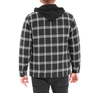 ARTIZ INTERNATIONAL <b>Mens</b> Winter Hooded <b>Flannel</b> <b>Jacket</b> Eco-Friendly Windproof High Quality Fleece Lined Warm Plaid Streetwear - Product Image 2