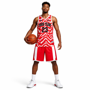 Ensemble d'uniformes de basket-ball personnalisés pour hommes, avec maillot sans manches et short, taille élastique respirante, vêtements de sport professionnels pour l'entraînement - Product Image 5