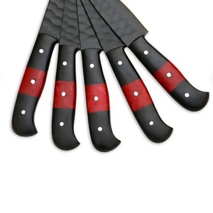 Juego de Cuchillos de Chef Profesionales de Acero Inoxidable de 5 Piezas, Hechos a Mano por Ahmad Fabric, Mango de Resina, Funda de Cuero, Diseño Moderno, Personalizable - Product Image 5