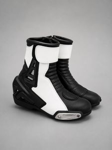 Botas de Motociclismo de Cuero, Botas de Motocross Transpirables e Impermeables con Cierre de Velcro, Logotipo Personalizado, Unisex, para Adultos, para Todo el Invierno y el Verano - Product Image 1