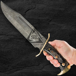 Couteaux Bowie en acier inoxydable avec manche en bois, personnalisables, pour le camping - Product Image 4