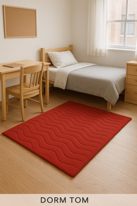 100% Premium Wool Handcrafted 3D Wave Pattern Rug red color Modern Style Handloom Design Wool Rug <b>Sets</b> for Home and Picnic Use - Product Image 3