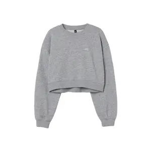Sweat-shirt en coton de haute qualité pour femme, haut court, personnalisé, Gym, Fitness, col ras du cou - Product Image 1