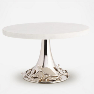 Soporte de pastel de 2 niveles, molde de resina epoxi, mármol y metal dorado, soporte redondo para pastel y postres para bodas y fiestas de cumpleaños, sostenible. - Product Image 3