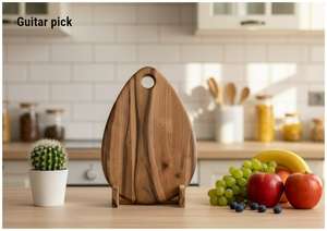 Tabla de cortar de nogal - Bloque de madera de una sola pieza hecho a mano, decoración de cocina ecológica de lujo no tóxica - Product Image 5