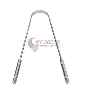 Limpiador y raspador de lengua de acero inoxidable de calidad profesional para una higiene bucal efectiva, elimina bacterias y residuos - Product Image 1