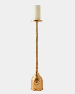 <b>Night</b> Edit Candle <b>Stand</b> Durable Home Decoration Metal Candle Holder Tall Textured Base White Candle Included - Product Image 3