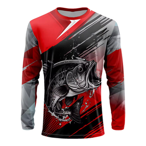 Chemises de pêche à manches longues pour hommes, protection solaire UPF 50+, impression par sublimation, vente en gros, personnalisables - Product Image 6