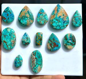 Piedras Preciosas Sueltas de Azurita y Shattuckita Naturales, Corte Cojín, Formas Mixtas de 3-10mm, Precio de Fábrica al Por Mayor - Product Image 2