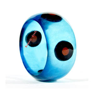 Pulsera de resina epoxi Ahumada a rayas blancas doradas, joyería hecha a mano, venta al por mayor - Product Image 4