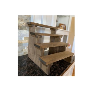 Support à cupcakes en bois naturel fait main, présentoir à gâteaux décoratif pour la maison, la cuisine, la boulangerie et la décoration d'événements - Product Image 6
