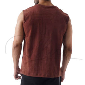 Débardeur de sport personnalisé avec logo pour homme, sans manches, pour musculation, style hoodie, coupe décontractée - Product Image 4