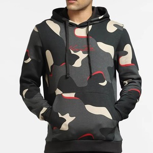 Sweat à capuche unisexe en polaire uni, coupe classique, tricoté en polyester/coton avec poche avant, séchage rapide, respirant, vêtement décontracté d'automne - Product Image 1