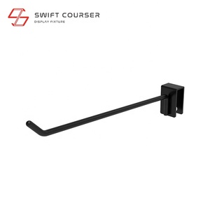 Black Metal Rectangular Tubing Hooks Powder Coated <b>Display</b> <b>Racks</b> for Optimal Usage - Product Image 3