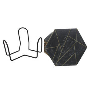 Posavasos geométricos hexagonales de madera, perfectos para una mesa elegante, áreas de comedor, cafeterías y rincones de café. Venta al por mayor desde India. - Product Image 3