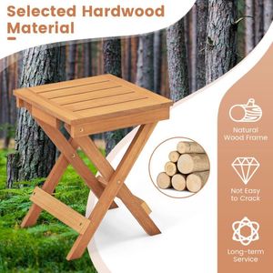 Tavolino Pieghevole Compatto con Piano a Doghe per Arredamento da Campeggio - Product Image 6