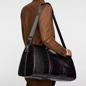 Handcrafted <b>Leather</b> <b>Duffle</b> <b>Bag</b> for <b>Men</b> Classic Travel Style with Premium Quality Polyester Lining and Large Capacity - Product Image 6