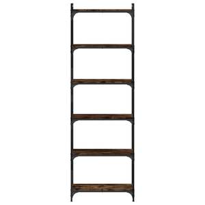 ตู้หนังสือไม้โอ๊ครมควันขนาด 23.6 X 11.8 X 74.0 นิ้ว พร้อมโครงเหล็ก ขนาด 23.6 X 11.8 X 74.0 นิ้ว ตู้หนังสือและชั้นวางหนังสือ - Product Image 4