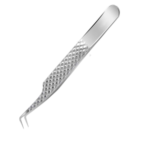 Pince à épiler professionnelle pour cils à 45 degrés, faible MOQ, en acier inoxydable durable, pour l'application de faux cils - Product Image 5