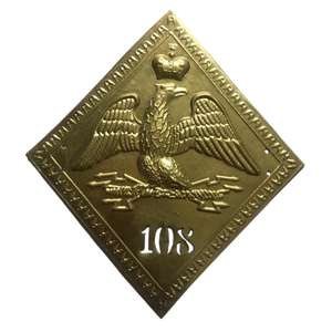 Plaque de shako en diamant, modèle français 1806, du 108e régiment - Product Image 6